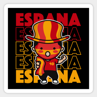 Spanish Football Fan // Kawaii Cute Spain Soccer Supporter Magnet